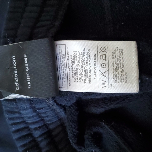 Men's Large Adidas Black Sweatpants - Picture 6 of 6